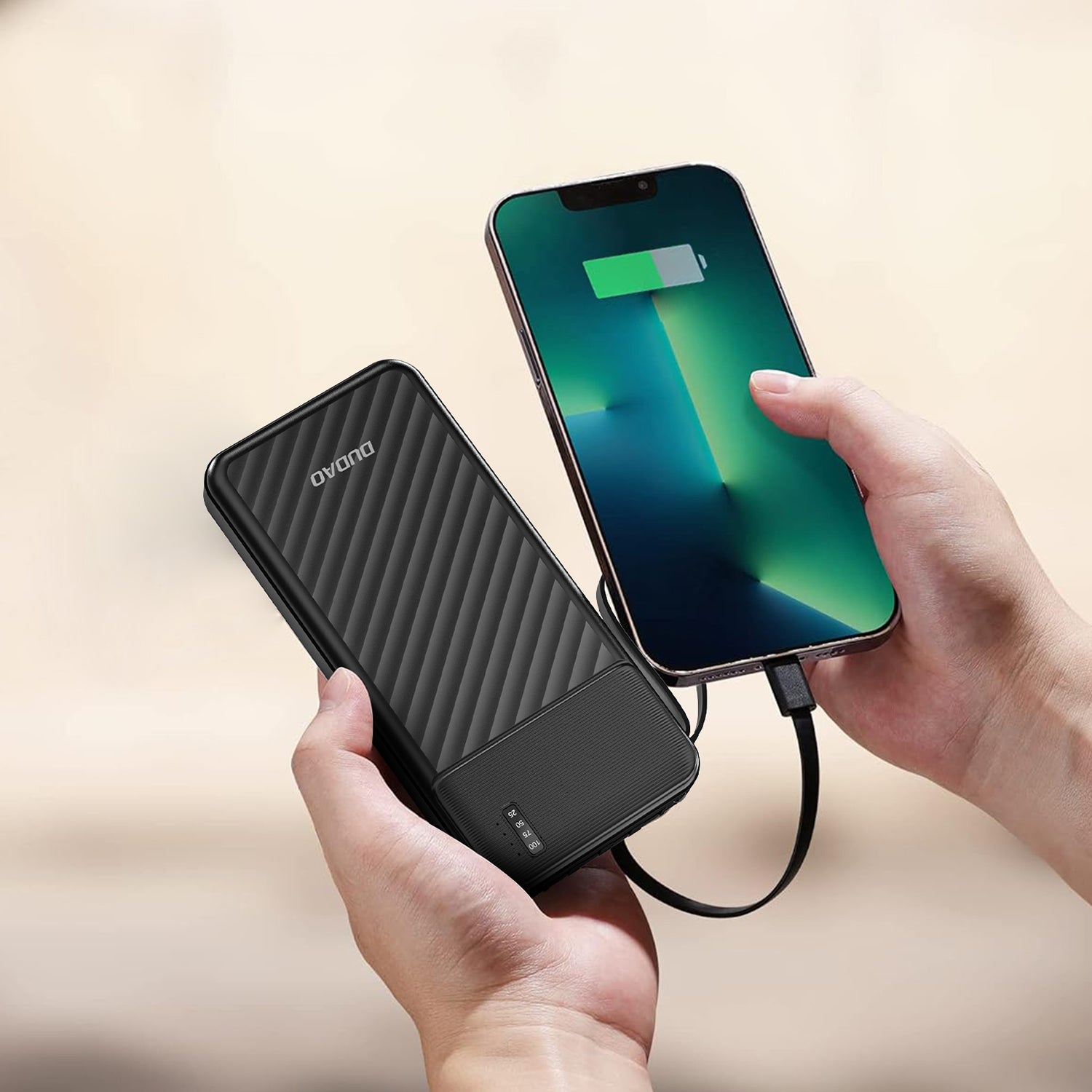DUDAO K11Pro-W1 20000 mah built-in cable with phone holder