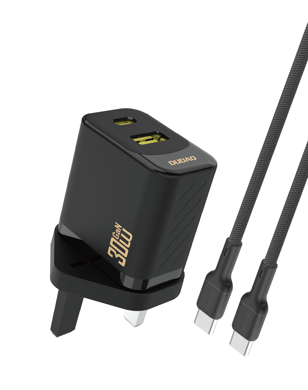 DUDAO A27MaxCUK-B  PD+QC 35W charger with C to C cable set UK PLUG