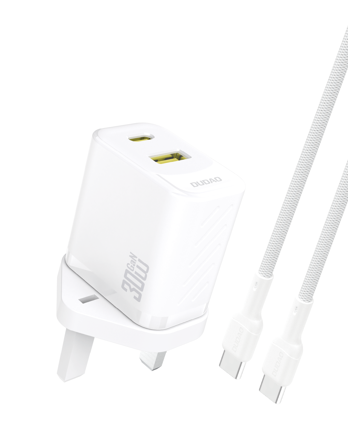 DUDAO A27MaxCUK-W PD+QC 35W charger with C to C cable set UK PLUG