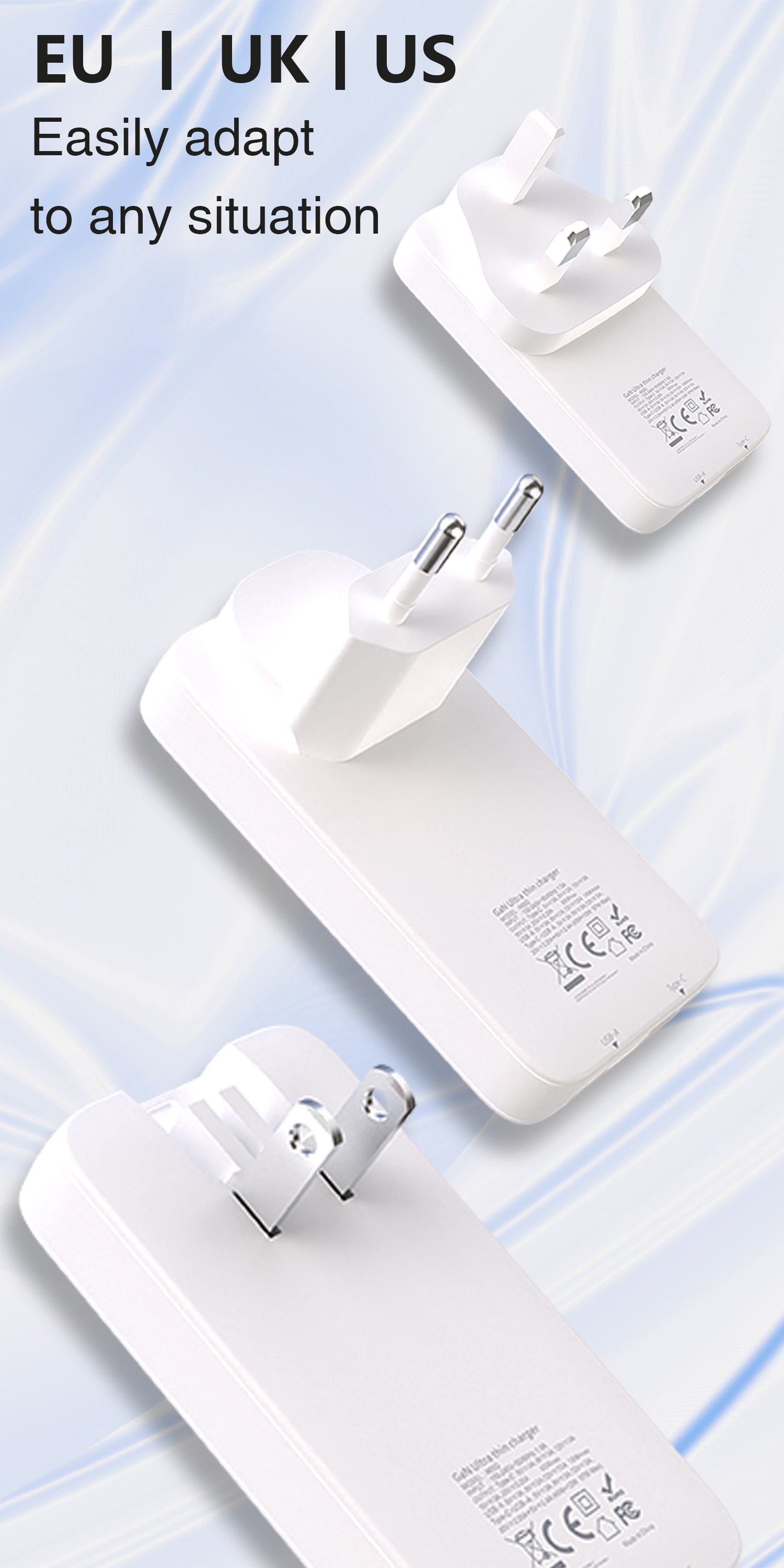 DUDAO A65Q-B1 PD65W GAN fast charger （EU +UK standard）