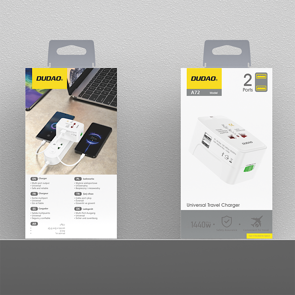 DUDAO A72 1440W ALL IN ONE ADAPTER USB*2