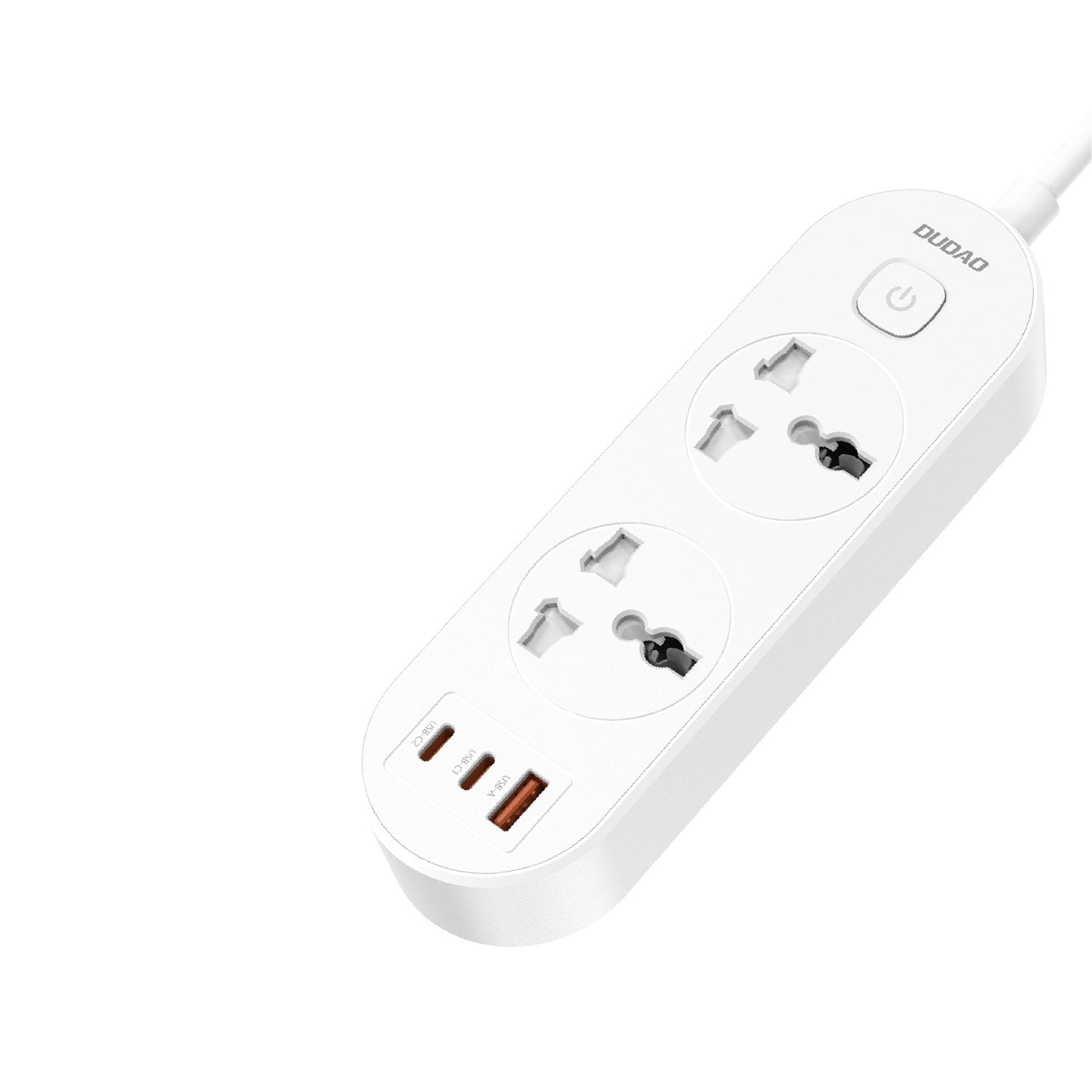 DUDAO C7UK-W2 2500W 5 IN 1 Function Outlet Extender socket USB*1+Type-C*2 3000mm（UK）