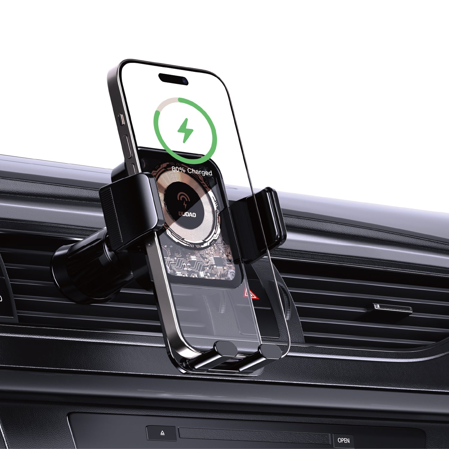 DUDAO F19 15W wireless charging holder extension-type suction + air outlet