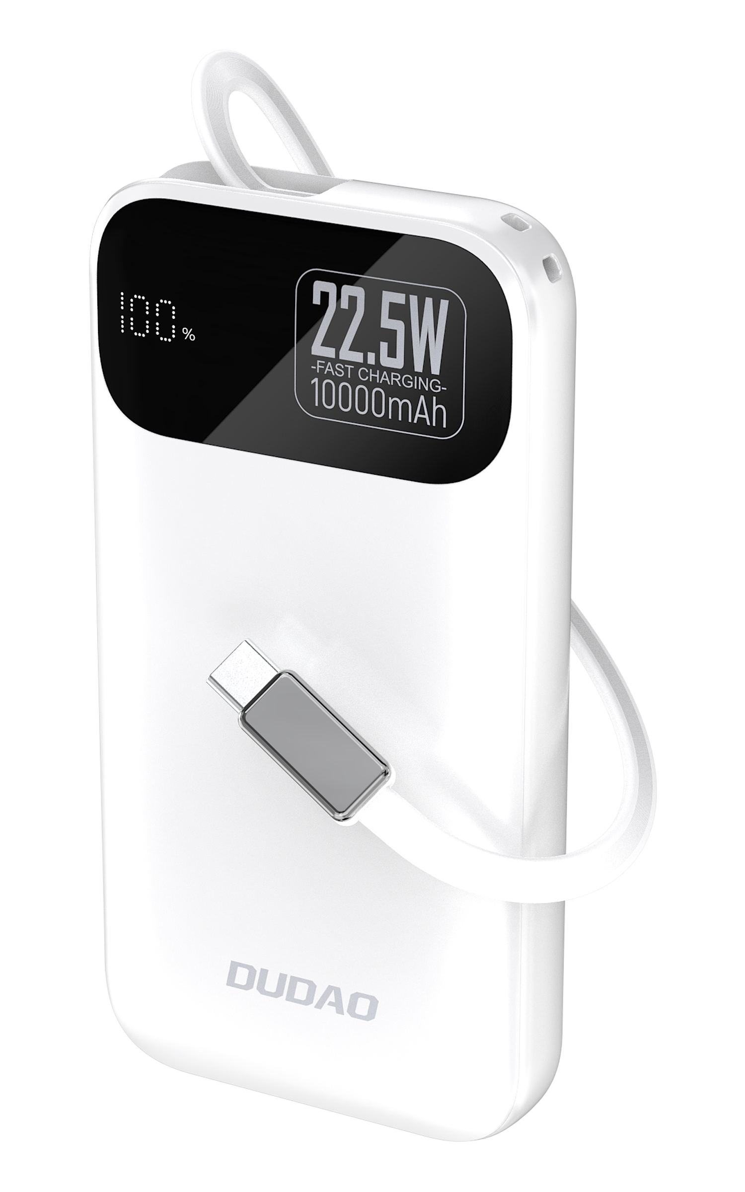 DUDAO K31-W1 PD22.5W built-in retractable cable power bank 10000mAh