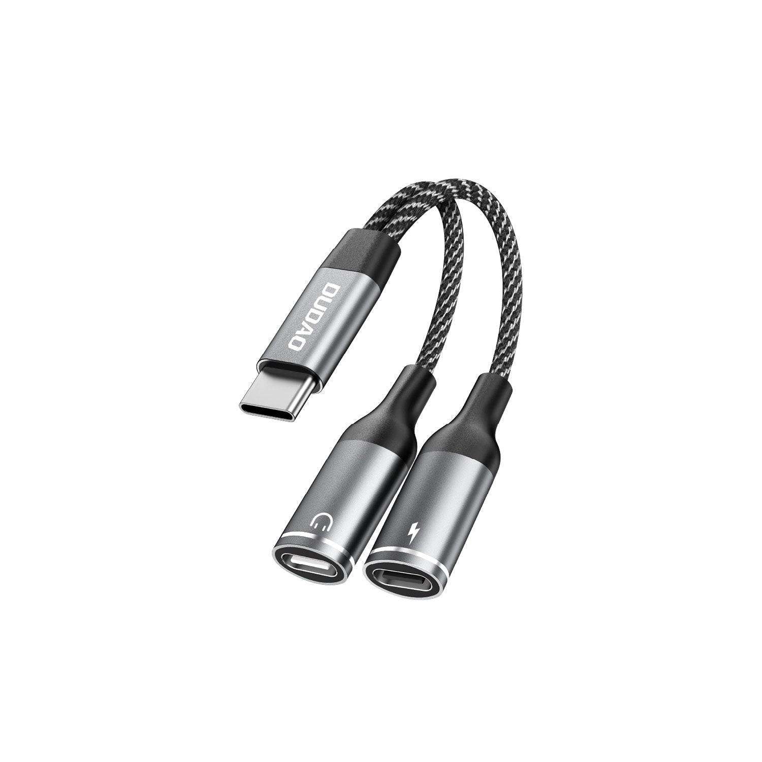 DUDAO L13C+ aluminium alloy + braided cable 2 IN 1 cable Type-C*2