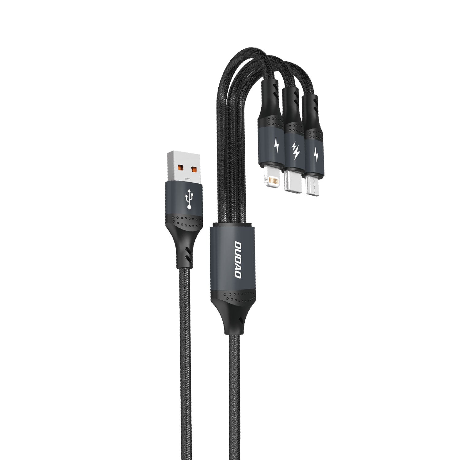 DUDAO  L3E 3 IN 1 60W fast charge USB A to type c + type c + lightning