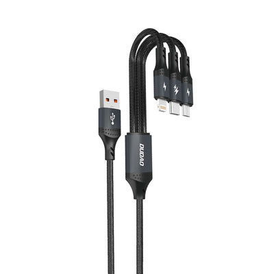 DUDAO  L3E 3 IN 1 60W fast charge USB A to type c + type c + lightning