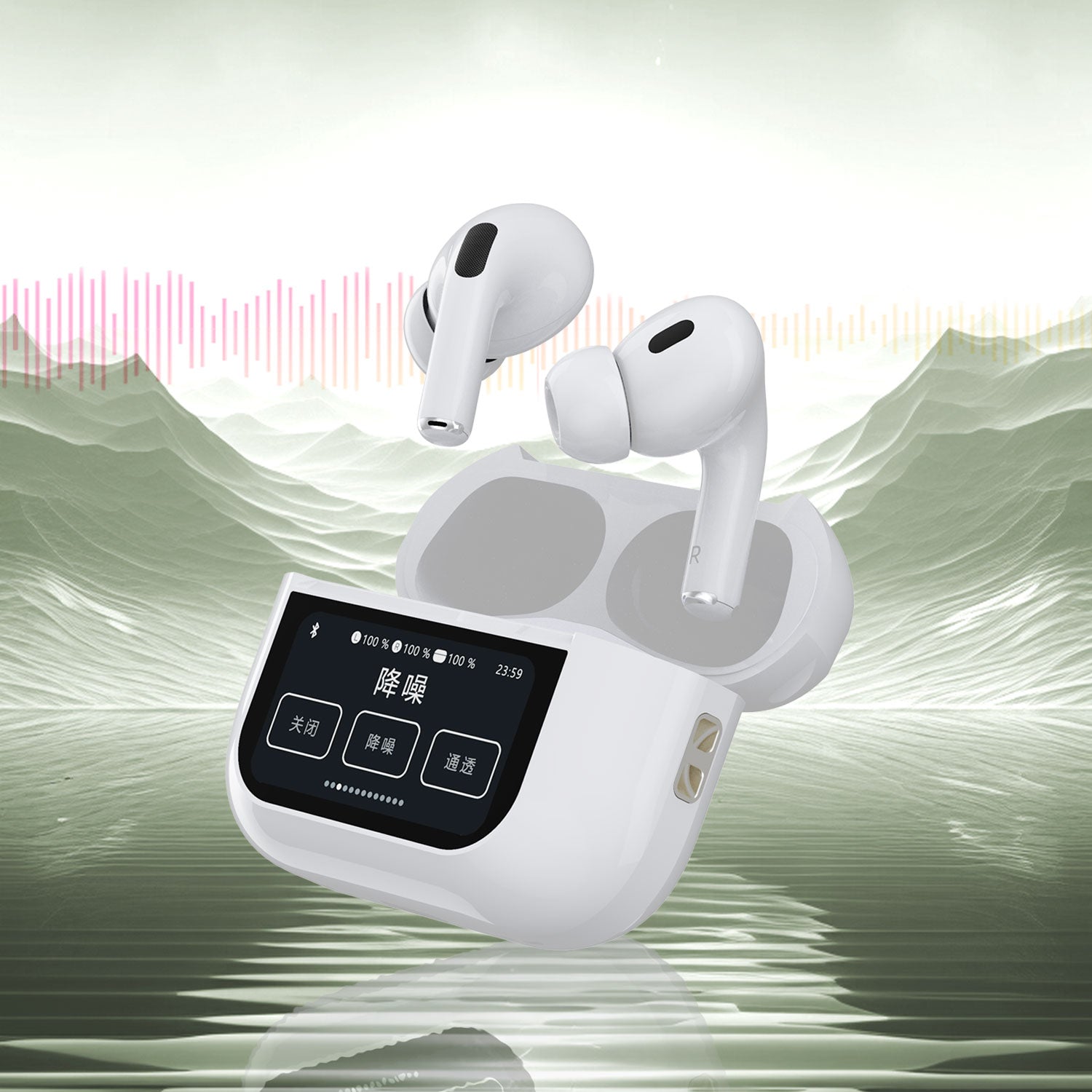 TWS Bluetooth 5.3 Earbuds with LCD Touchscreen ANC – DUDAO