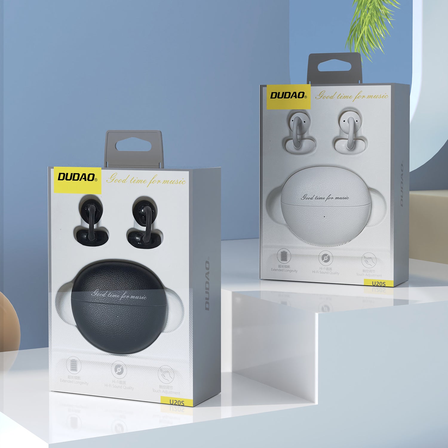 DUDAO U20S-W clip-on bluetooth earphone