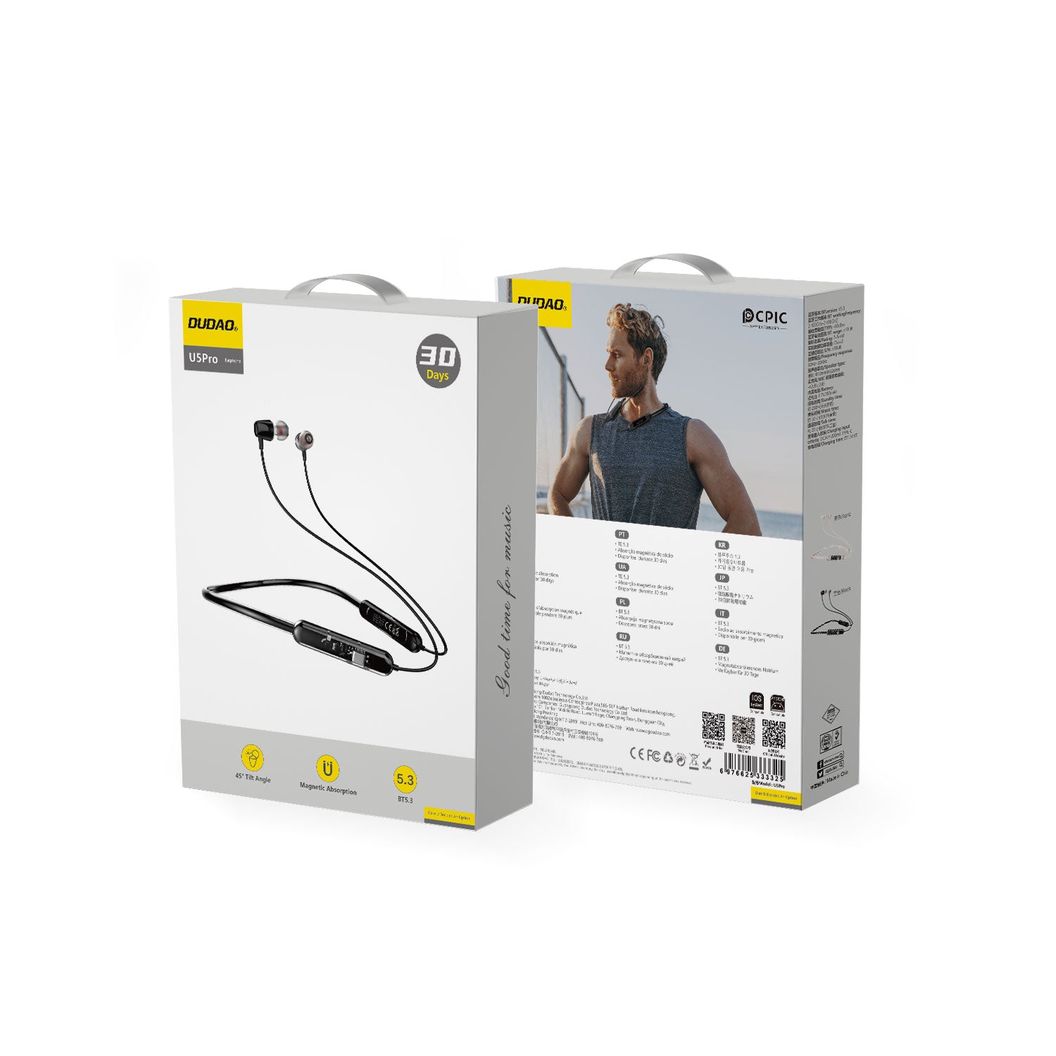 DUDAO U5Pro In-earbuds black white orange