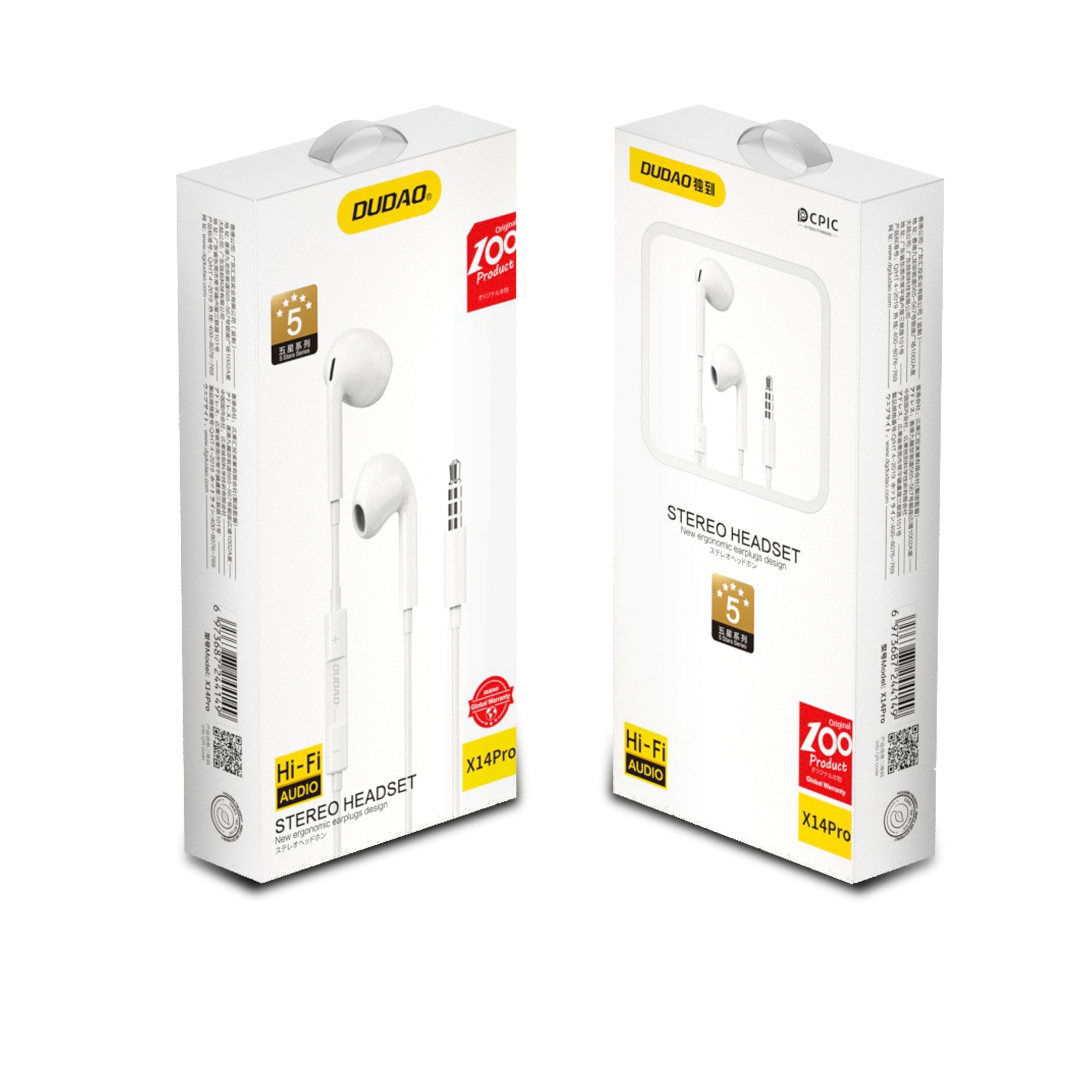 DUDAO X14PROT-W EARPHONE TYPE-C 1-2M