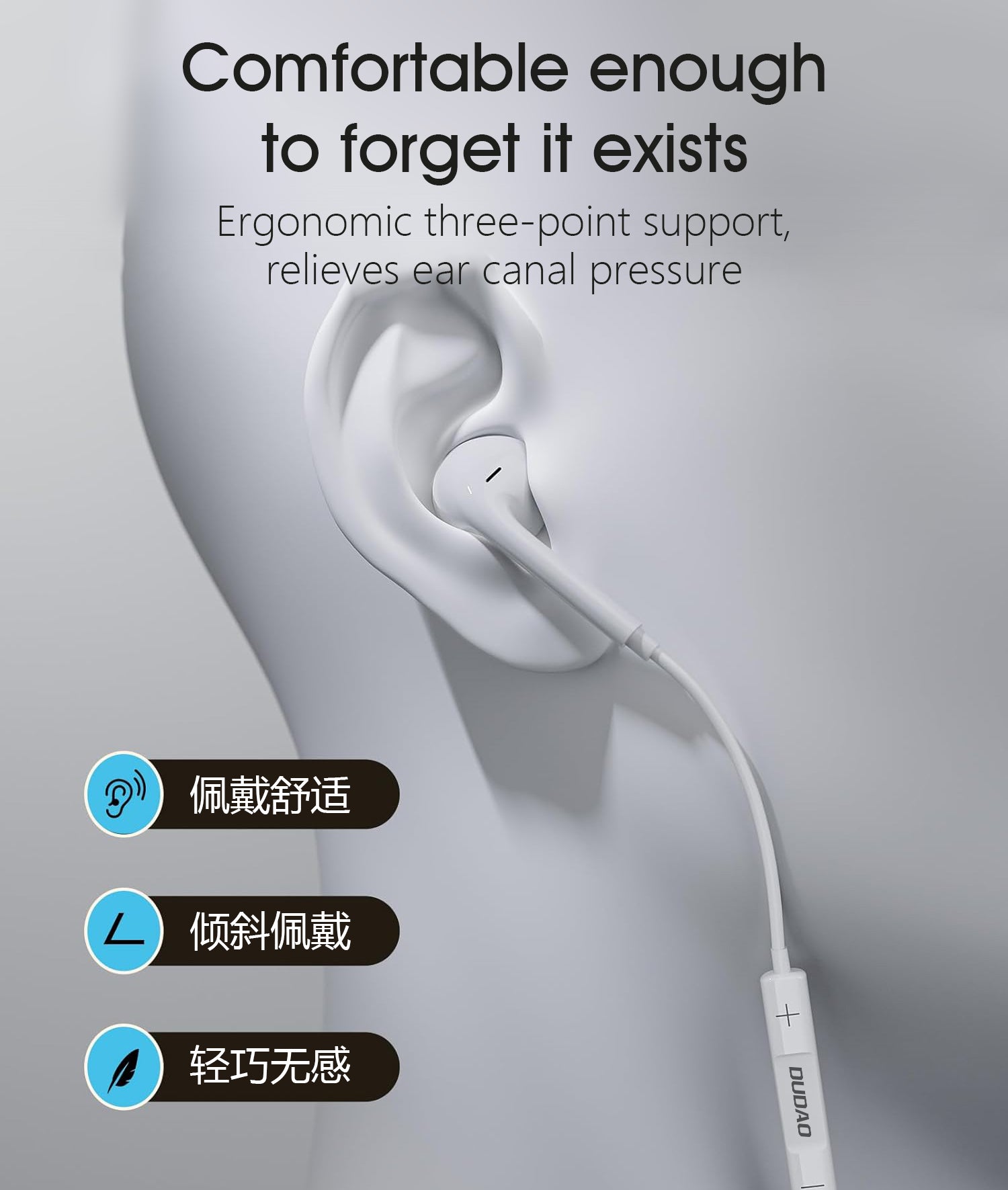 DUDAO X15L lightning Single-side wired earphone