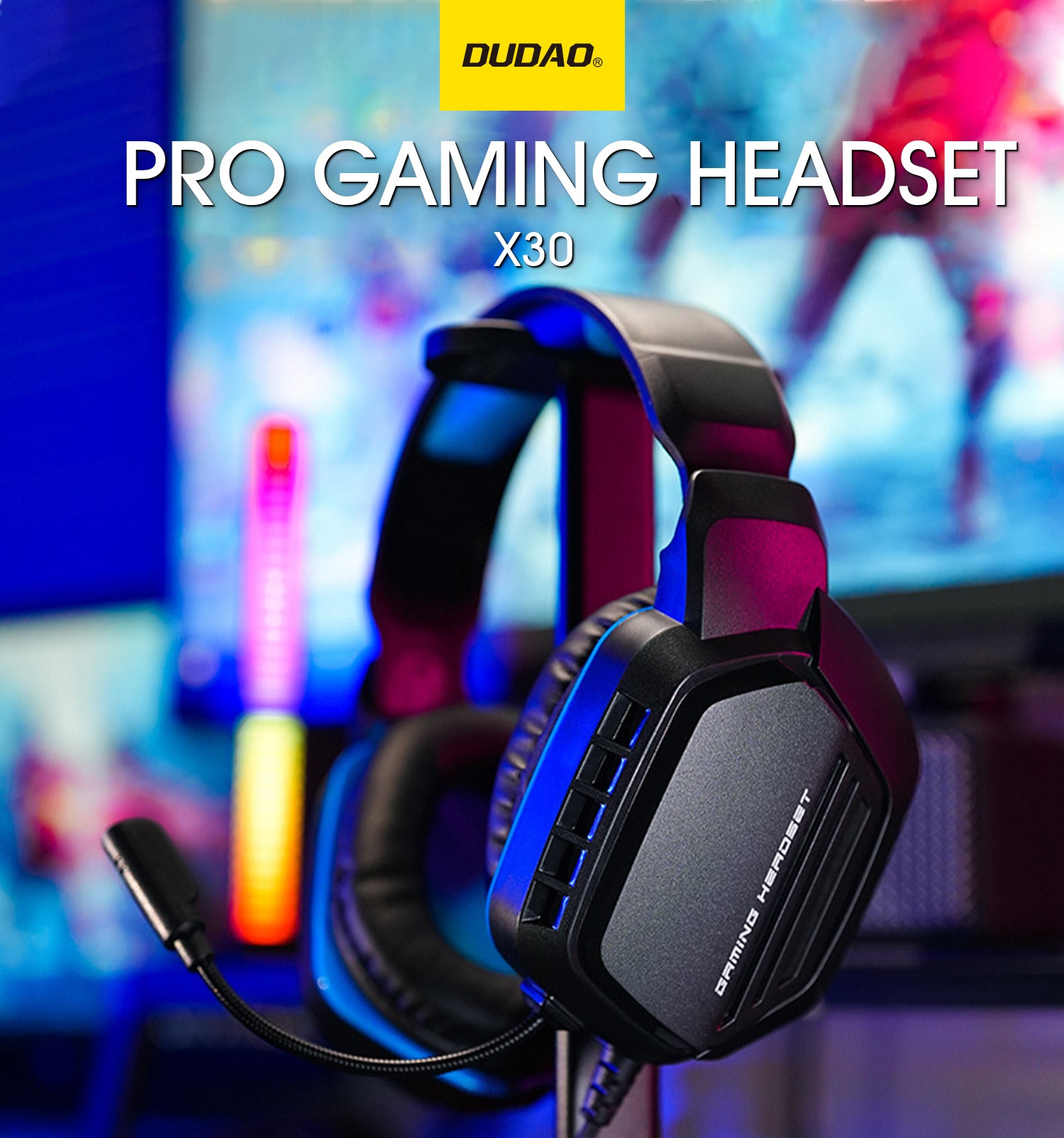 DUDAO X30-R 3.5mm game headphone red