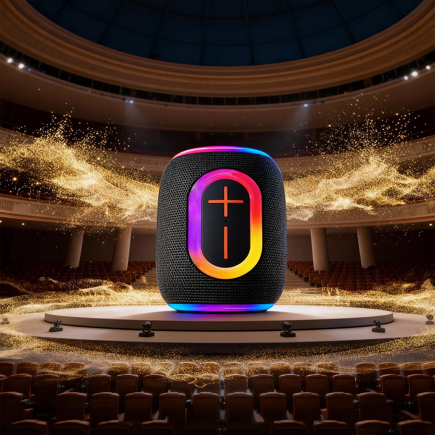 DUDAO Y22-B COLOR LED BLUETOOTH SPEAKER -BLK