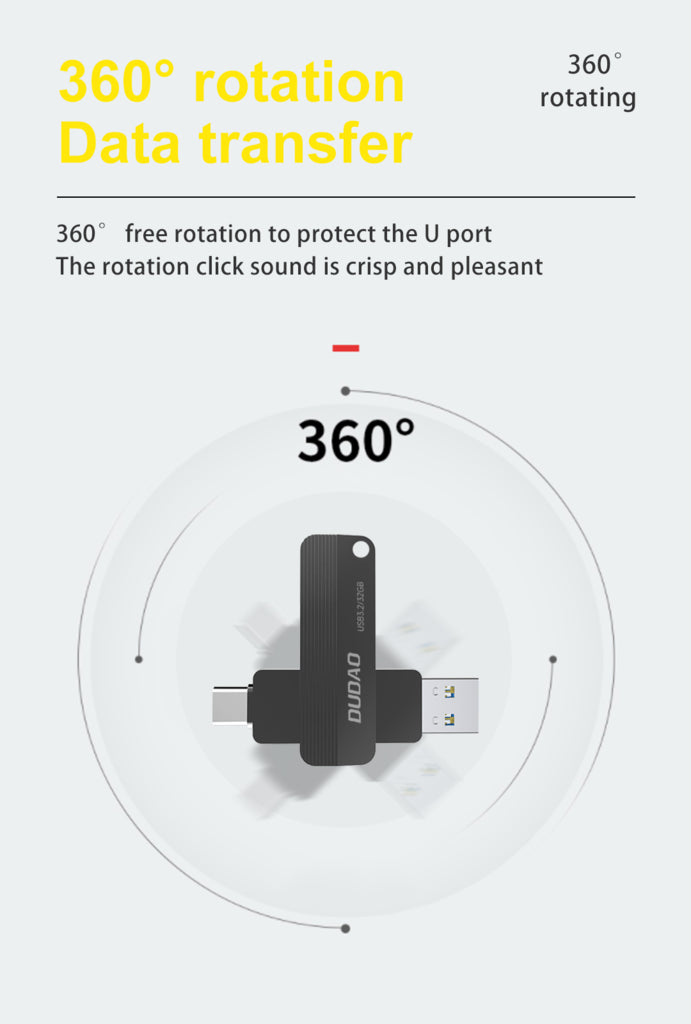 DUDAO V101-128GB USB2.0 + TYPE C FLASH DRIVE